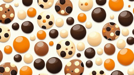 Fototapeta premium Delicious Chocolate Chip Cookies and Candy Background