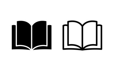 Book icon vector illustration. open book sign and symbol. ebook icon