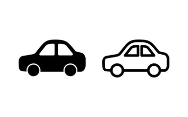 Car icon vector illustration. car sign and symbol. small sedan