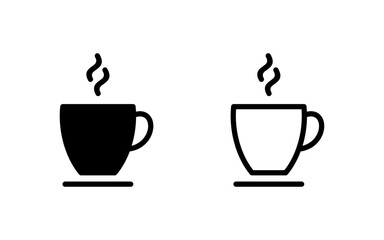 Obraz premium coffee cup icon vector illustration. cup a coffee sign and symbol