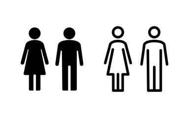 Man and woman icon vector illustration. male and female sign and symbol. Girls and boys