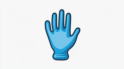 Obraz premium A clear, minimal icon of a medical glove, symbolizing hygiene and medical procedures, only on a transparent white PNG 