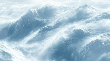 Snowy mountain peaks under cloudy sky