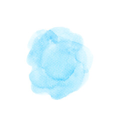 a blue watercolor isolated on white