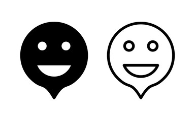 smile icon vector illustration. smile emoticon icon. feedback sign and symbol