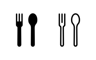 spoon and fork icon vector illustration. spoon, fork and knife icon vector. restaurant sign and symbol