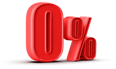 0 Percent Red Number Promotion