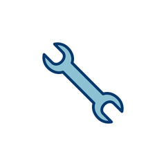wrench icon vector isolated on white background. Wrench vector icon. Spanner symbol