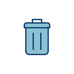 Trash icon vector isolated on white background. trash can icon. Delete icon vector
