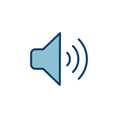 Speaker icon vector isolated on white background. Volume icon. Loudspeaker icon vector. Audio. Sound