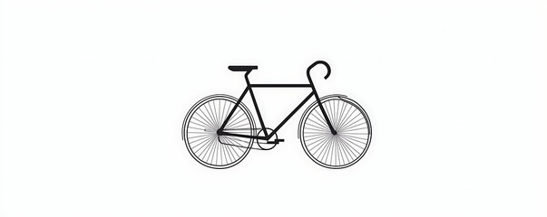 Geometric minimalist art a bicycle, simple lines emphasizing eco-friendly transportation