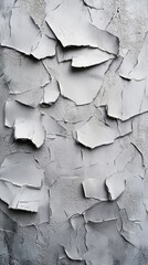 Fragmented gray texture showcasing peeling paint and rough surface details creating an abstract aesthetic.