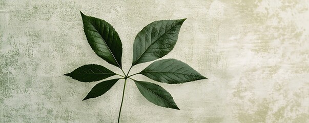 Geometric minimalist art a leaf, simple lines capturing natural elegance