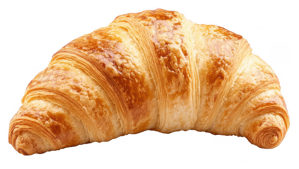 golden-brown croissant showcasing its flaky layers and crescent shape commonly enjoyed as a breakfast item or snack it highlights the appeal of baked goods
