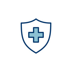Health insurance icon vector isolated on white background. Insurance health document icon