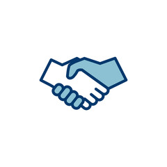 Business handshake icon vector isolated on white background. Handshake icon vector. contract agreement. Trust icon vector. Deal. Done. partnership icon