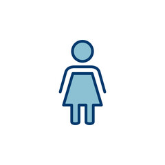 Female icon vector isolated on white background. woman icon vector