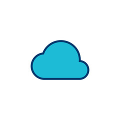 Cloud icon vector isolated on white background. cloud computing icon