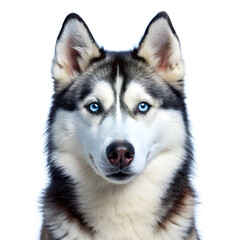 Fototapeta premium Siberian husky puppy isolated on white back ground