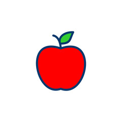 Apple icon vector isolated on white background. Apple vector icon.