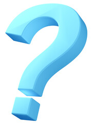 3D素材_クエスチョンマーク_水色
