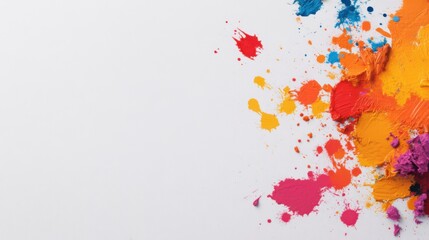 Vibrant paint splash art creation studio visual artwork creative environment close-up view colorful expression for art enthusiasts