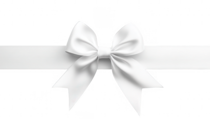 a pristine white gift box adorned with a smooth elegant white ribbon and bow symbolizing celebration and giving it evokes feelings of anticipation and joy associated with receiving gifts