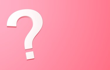 3D素材_クエスチョンマーク_ピンク
