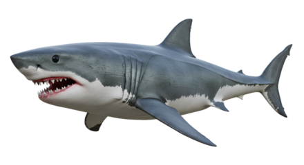 Ocean Apex: Photorealistic Great White Shark in Menacing Detail