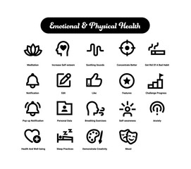 Emotional and Physical Health. Increase Self-esteem, Mood, Meditation, Soothing Sounds, Breathing Exercises, Sleep Practices, Demonstrate Creativity. Health.