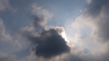 Shot of the sun with dark clouds 3