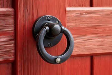 Black Door Ring Pull with Red Door.