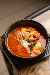 delicious food in asian restaurant 