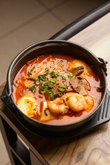 delicious food in asian restaurant 