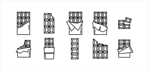 Chocolate Bars Icon Set