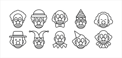 Clown Icon Set