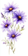 Fototapeta premium Purple Floral Arrangement Art