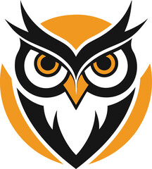 Obraz premium Wise Owl Icon logo design