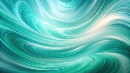 Turquoise abstract background with soft swirls and light gradient, featuring a mesmerizing blend of blue-green hues, subtle texture, and gentle movement, light gradient, soft texture