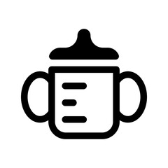 Sippy cup icon isolated on white background