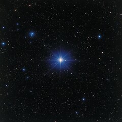Bright Star with Night Sky, and Space.