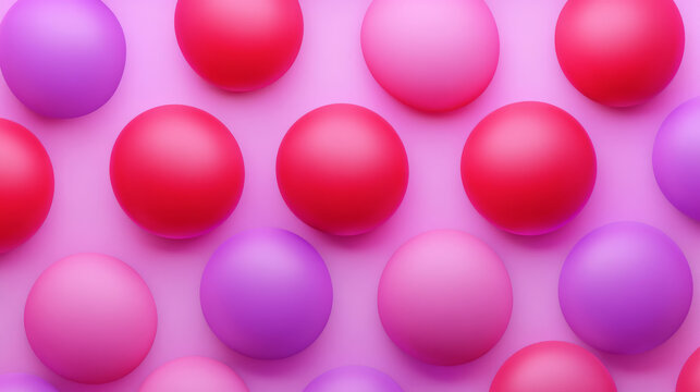 Colorful spheres on pink background create vibrant pattern - Powered by Adobe