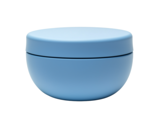 Light Blue Cosmetic Jar Skincare Product Container Round Lid Beauty Packaging Mockup
