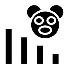 Bear Market Vector Glyph Icon Design