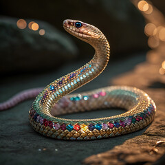 Obraz premium snake on a white background