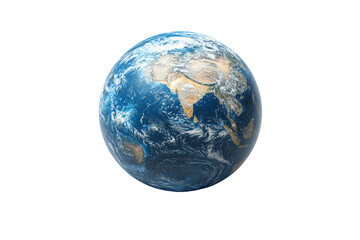 Fototapeta premium A detailed view of Earth showcasing its continents and oceans against a black background.