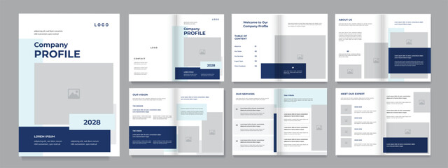 multipurpose company profile design, Brochure template layout modern minimal brochure design
