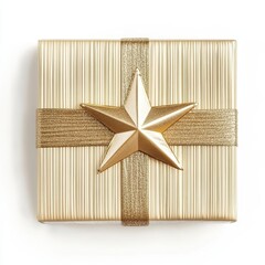 Golden Gift Box with Star