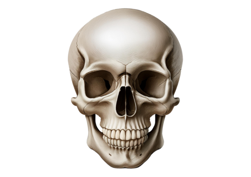 Skull isolated on transparent or white background