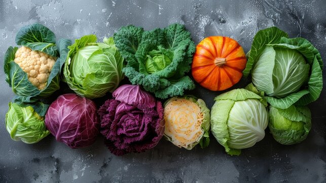 Assortment of fresh green, red and purple vegetables, Colorful vegetables background. - Powered by Adobe
